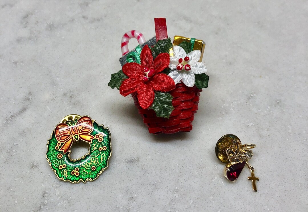 Vintage Christmas Pins Vintage Holiday Pins Vintage Etsy