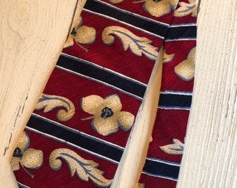 Vintage Neck Tie - Geoffrey Beene - Classic Geoffrey Beene Silk Neck Tie - Silk Neck Tie - Made in USA - Vintage Geoffrey Beene - Floral Tie