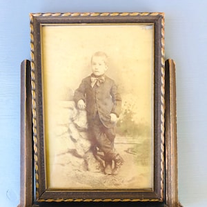 Antique Photo - A.M. Thompson Vintage Photograph - Antique Frame - Photographer - Brownsville, PA -Antique Photographic -Antique Photo/Frame