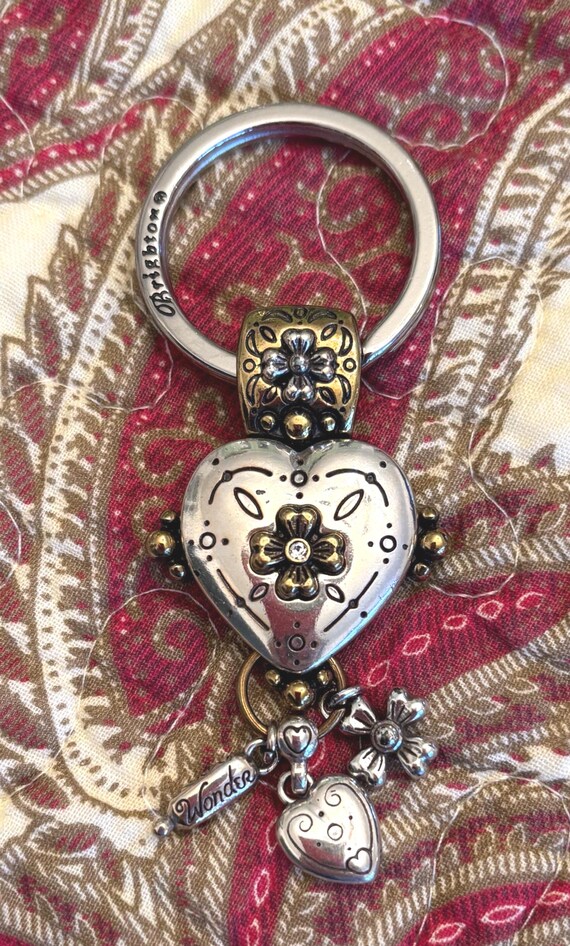 Brighton Heart Shape Keychain with Charms - Key F… - image 4