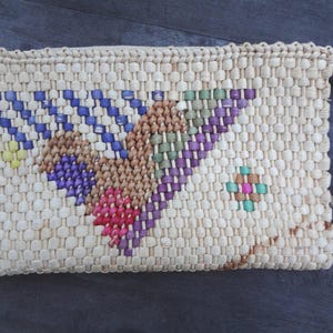 Vintage Straw Clutch Handbag - Straw Wrist Purse - Straw Handbag - Summer Purse - Clutch Purse -Purse -Handbag - Island Purse - Straw Clutch