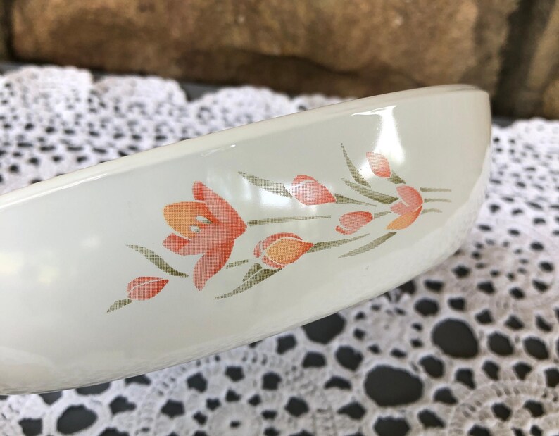 Vintage Corning Ware Skillet – Peach Blossom, Waffle Bottom, 7 Inch image 6