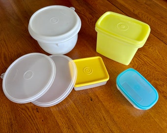 Tupperware Vintage Surtido - Tazón Tupperware con Tapa - Contenedores de Snack Tupperware - Tapas Tupperware - Tupperware Vintage