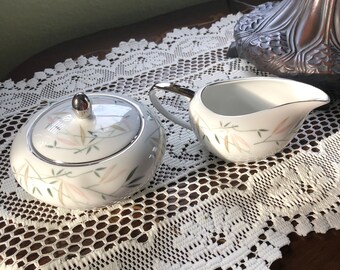 Asian Style Creamer and Sugar Bowl - China Creamer and Sugar - Vintage Creamer and Sugar - Jyoto Fine China - Made in Occupied Japan - Jyoto