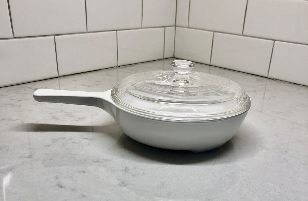 Vintage Corning Ware Microwave and Browning Dish With Lid Vintage