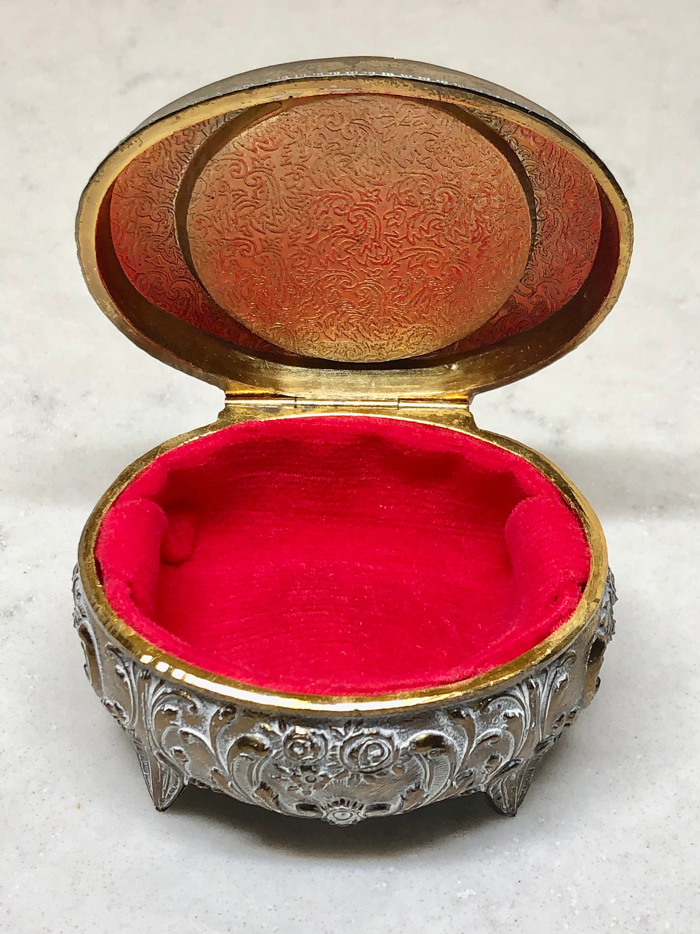 専門ショップ Box Trinket Lined Velvet - With Box Trinket Metal Farrington ミュージシャン