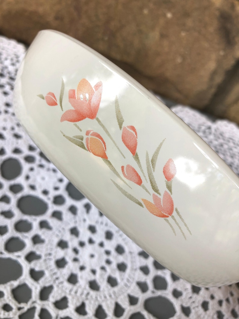 Vintage Corning Ware Skillet – Peach Blossom, Waffle Bottom, 7 Inch image 5