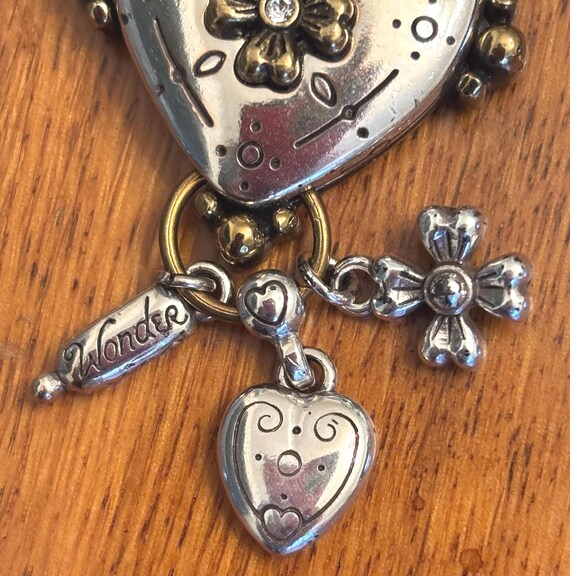 Brighton Heart Shape Keychain with Charms - Key F… - image 5