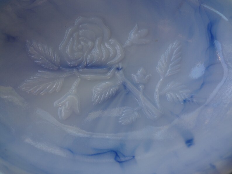 Avon Blue Milk Glass Soap Dish May 1978 Etsy