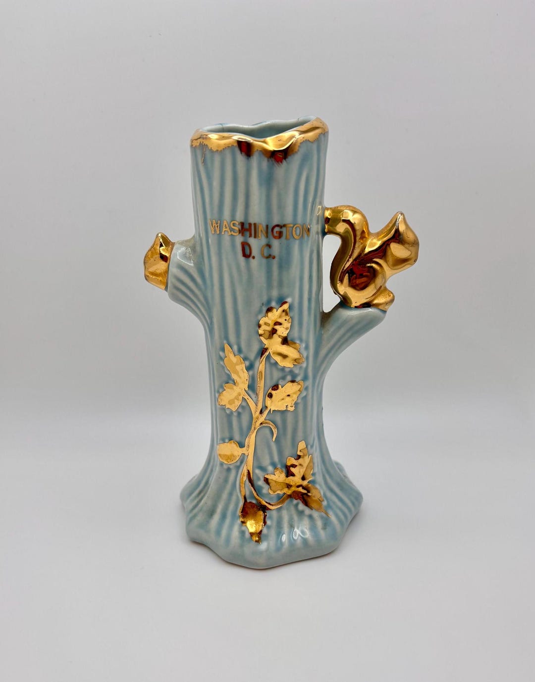 Vase Dc Vintage Washington DC Souvenir Bud Vase – 24K Gold Trim, Squirrel ...