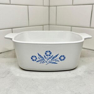 Corning Oven Ware - Corning Blue Cornflower Casserole Dish -Corning Ware -Vintage Corning Ware - 1 1/2 Quart Corning Casserole Dish -Corning