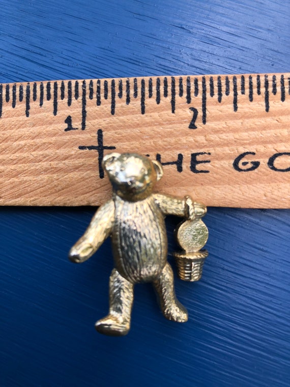 Teddy Bear Pin - Vintage Pin - Vintage Novelty Pi… - image 3