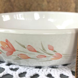 Vintage Corning Ware Skillet – Peach Blossom, Waffle Bottom, 7 Inch image 2