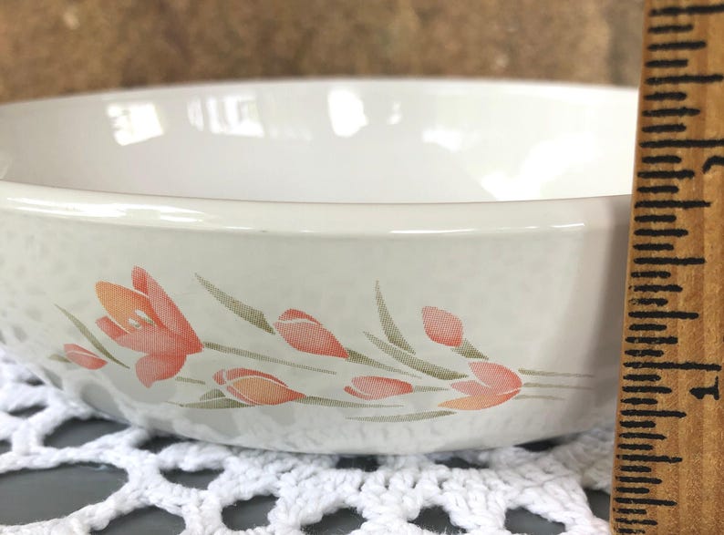 Vintage Corning Ware Skillet – Peach Blossom, Waffle Bottom, 7 Inch image 2