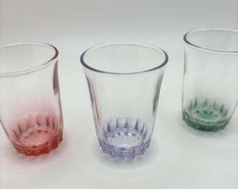 Vintage Shot Glasses - Color Base Shot Glasses