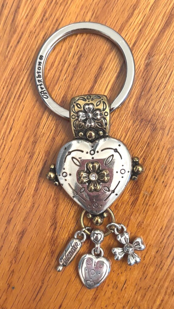Brighton Heart Shape Keychain with Charms - Key F… - image 8