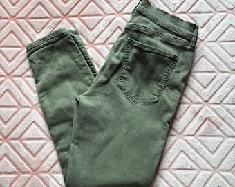 Ann Taylor Modern Fit Skinny Ankle Jeans - Green Jeans