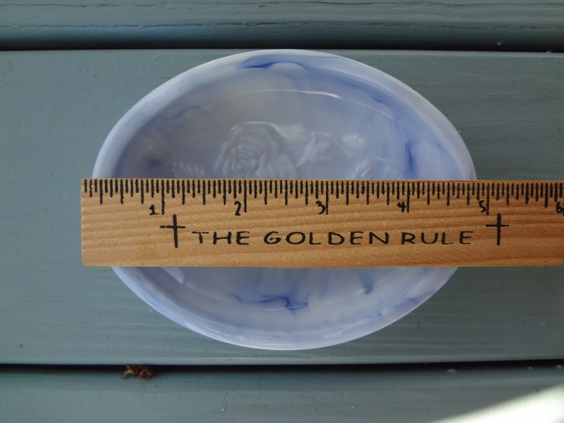 Avon Blue Milk Glass Soap Dish May 1978 Etsy