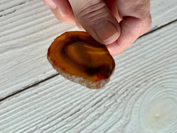 Agate Geode Pin - Vintage Pin - Natural Jewelry -… - image 8