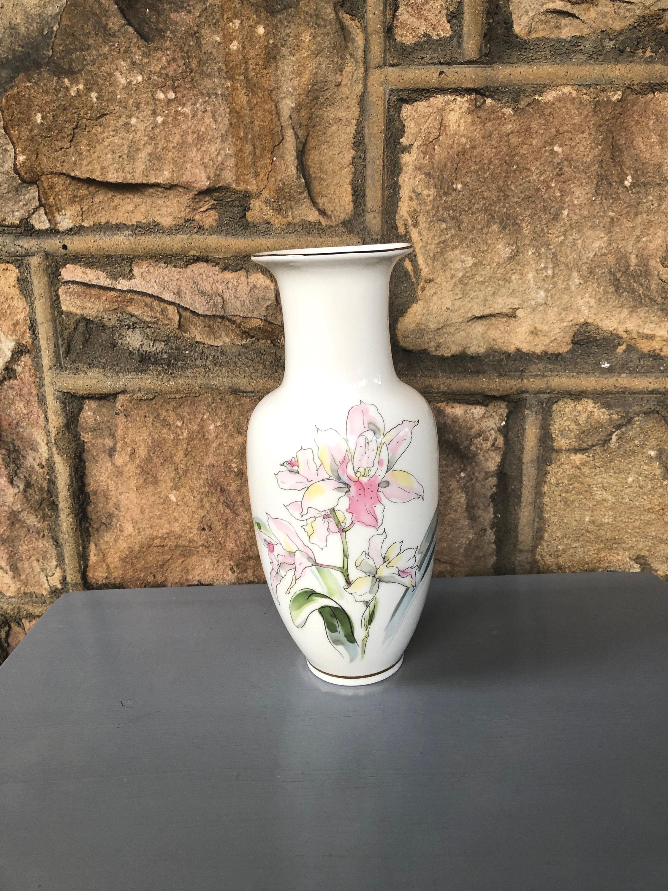ACTUS - タイムSALEvintage flower vase Floral Asian Vase - Vintage Vase - Asian Home Decor - Price