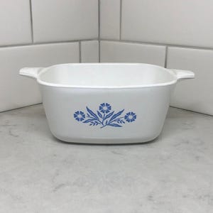 Corning Ware Small Casserole Dish - Vintage Corning Ware - Corning Serving Ware - Vintage Serving Ware - Vintage Ovenware - Blue Cornflower