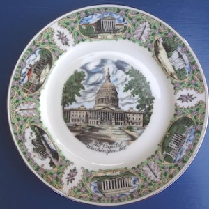 Washington DC Souvenir Plate - Washington DC Memorials Souvenir - Vintage Souvenir  - Made in Japan  - DC Memorials - Nation&#39;s Capital