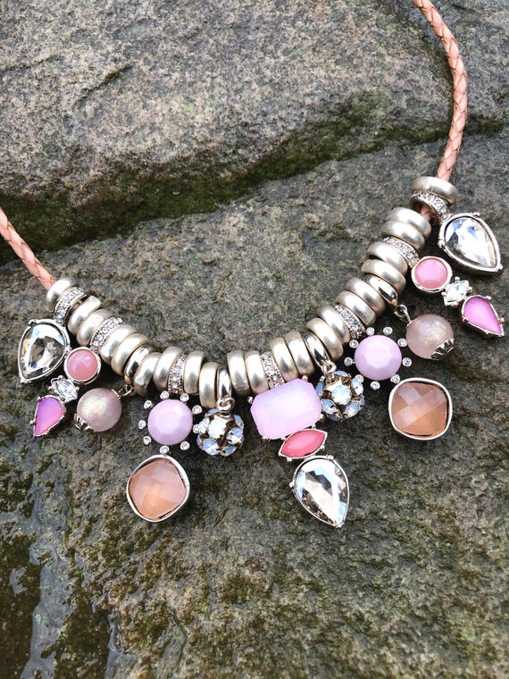 Loft Pink/quartz Necklace and Earring Set - Loft Jewelry