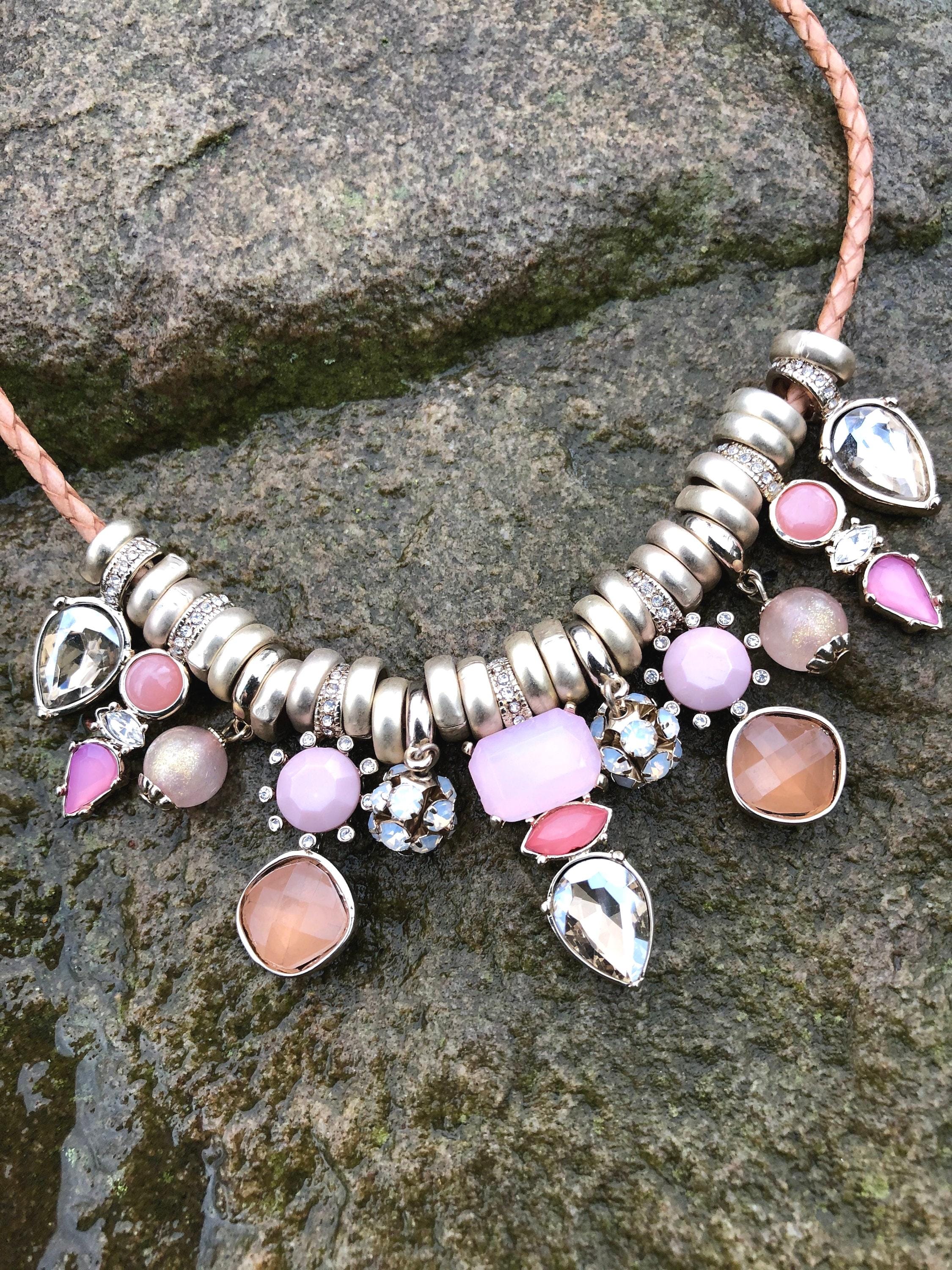 Loft Pink/quartz Necklace and Earring Set - Loft Jewelry