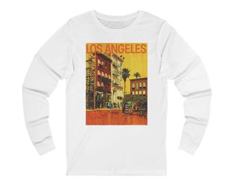 Póster de la época dorada de Hollywood en Los Ángeles - Camiseta de manga larga unisex