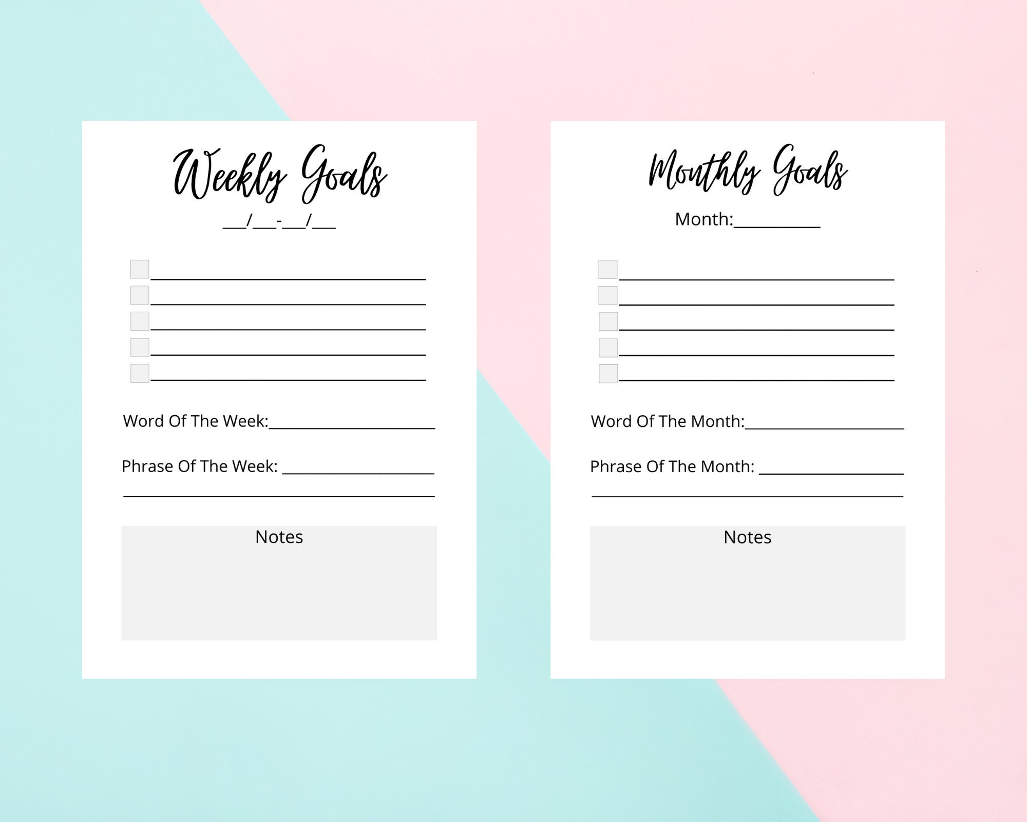 Language Study Printable Planner Pages - Instant PDF Download - Foreign ...