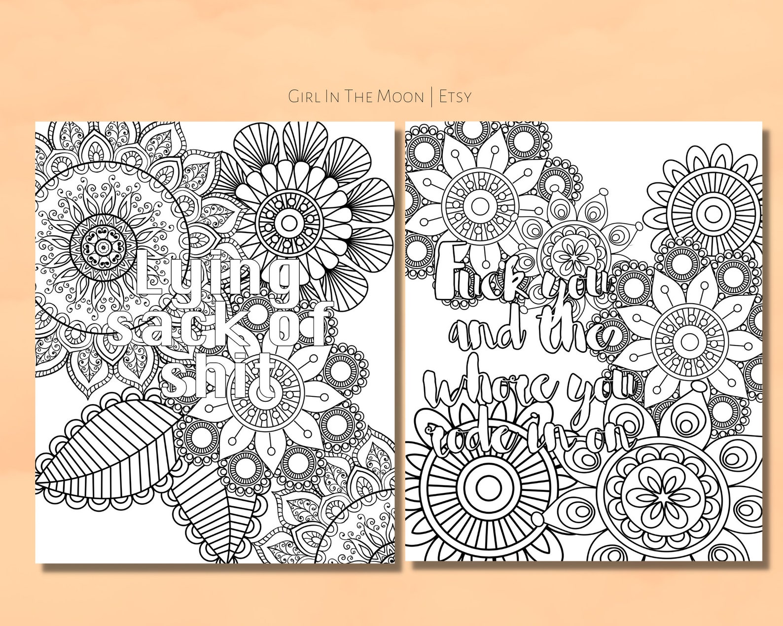 Printable Adult Swear Coloring Pages - Curse Words - PDF Instant ...