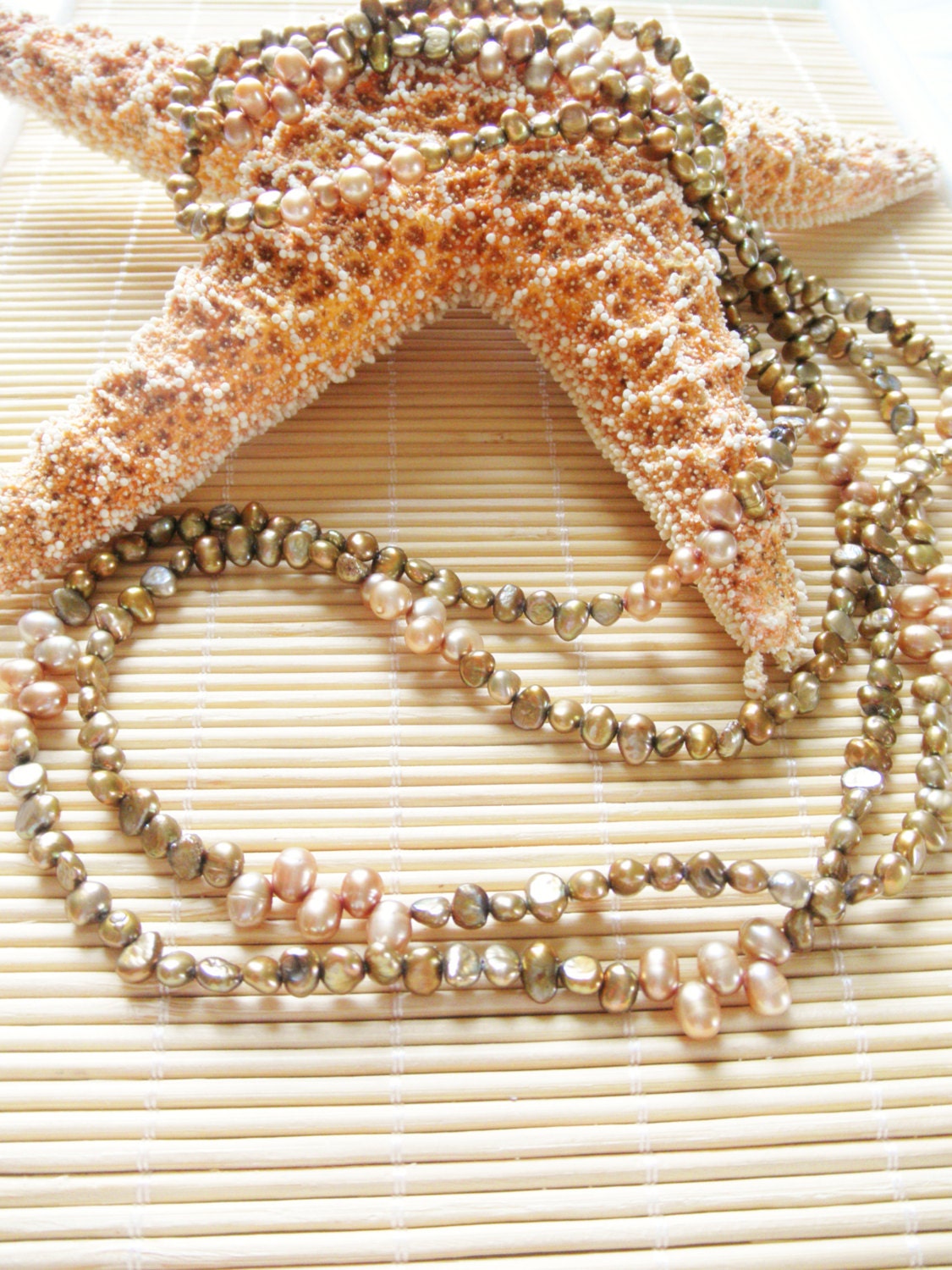 Piper Pearl Long Necklace Gold