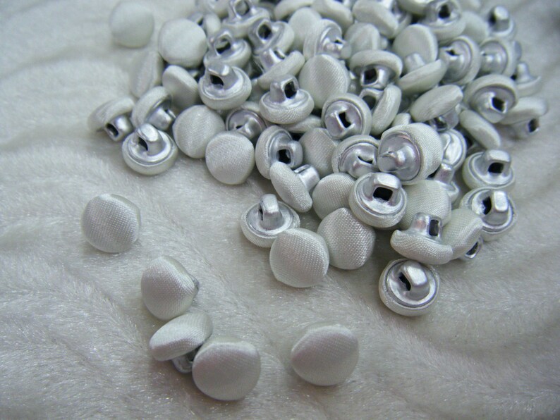 satin covered bridal buttons