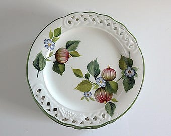 Set of 4 Tiffany and Co. Mrs. Delanys Flowers Dessert Plates