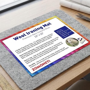 15x12 Wool Pressing Mat, 100% New Zealand Felted Wool Ironing Pad for Quilting, Sewing, Embroidery, Craft Supplies