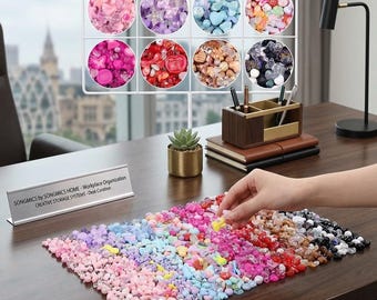 Kawaii Acrylic Beads Mix, Star Bow Flower Gummy Bear Charms, Pastel Jewelry Making Kit