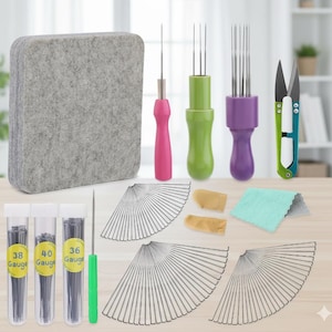 99 Pcs Needle Felting Kit, Wool Felting Tools with 3 Needle Sizes and Soft Pad, Beginner DIY Craft Supplies, Handmade Wool Art Set