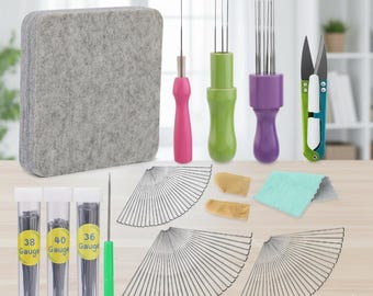 99pcs Needle Felting Kit with 3 Sizes Needles, Wool Felting Tools Set, Soft Felting Pad Included, DIY Craft Supplies for Beginners