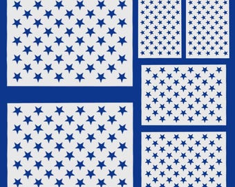 American Flag Stars Stencil - USA Patriotic Stencil for Painting Crafts