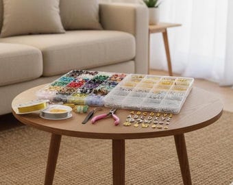 Natural Gemstone Crystal Beads Jewelry Making Kit – Bracelet, Earring Craft Set