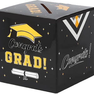 Graduation Card Box 2025 Graduation Party Decorations Supplies Card Box Holder for Graduation Party 2025 Grad Foldable Cardboard Gift Box