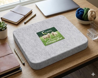 Natural Wool Felting Mat Pad, Needle Felting Mat 6x6 Natural Wool Pad, Thick Firm Needle Felting Pad, Wool Felting Supplies for DIY Crafts