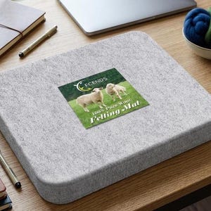 Needle Felting Mat 6x6x1 Inch, 100% Natural Wool Felting Pad, Eco-Friendly Thick Felting Block for Needle Felting Crafts