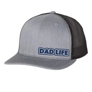 Dad Life Leather Patch Hat, Custom Dad Hat, Dad Cap, Trucker Hat, Father&#39;s Day Gift, Dad Hat, Gifts for Him