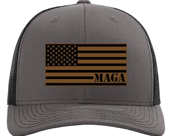 MAGA American Flag Hat, Patriotic Cap, Trump Supporter Hat, USA Flag Hat, Political Hat