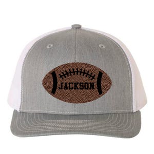 Kids Football Hat, Personalized Name Hat, Toddler Football Cap, Custom Youth Hat, Boys Sports Hat, Trucker Hat for Kids