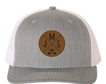 Golf Kids Hat, Custom Initials Hat, Toddler Golf Cap, Youth Outdoor Hat, Boys Trucker Hat, Personalized Golfing Hat