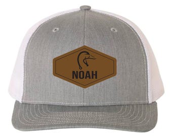 Kids Hunting Fishing Hat, Custom Name Hat, Toddler Outdoor Cap, Youth Sports Hat, Boys Trucker Hat, Personalized Adventure Hat