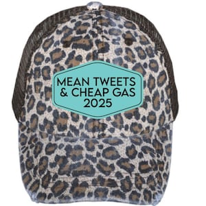 Mean Tweets and Cheap Gas Hat, Funny Trucker Hat, Humorous Dad Hat, Cheap Gas Hat, Trump Hat, Maga Hat