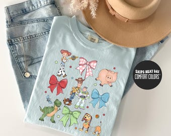 Toy Story Comfort Colors® Shirt Disney Pixar Toy Story Watercolor Bow Shirt Disney Sweatshirt Disney Matching Shirt Woody Buzz Lightyear